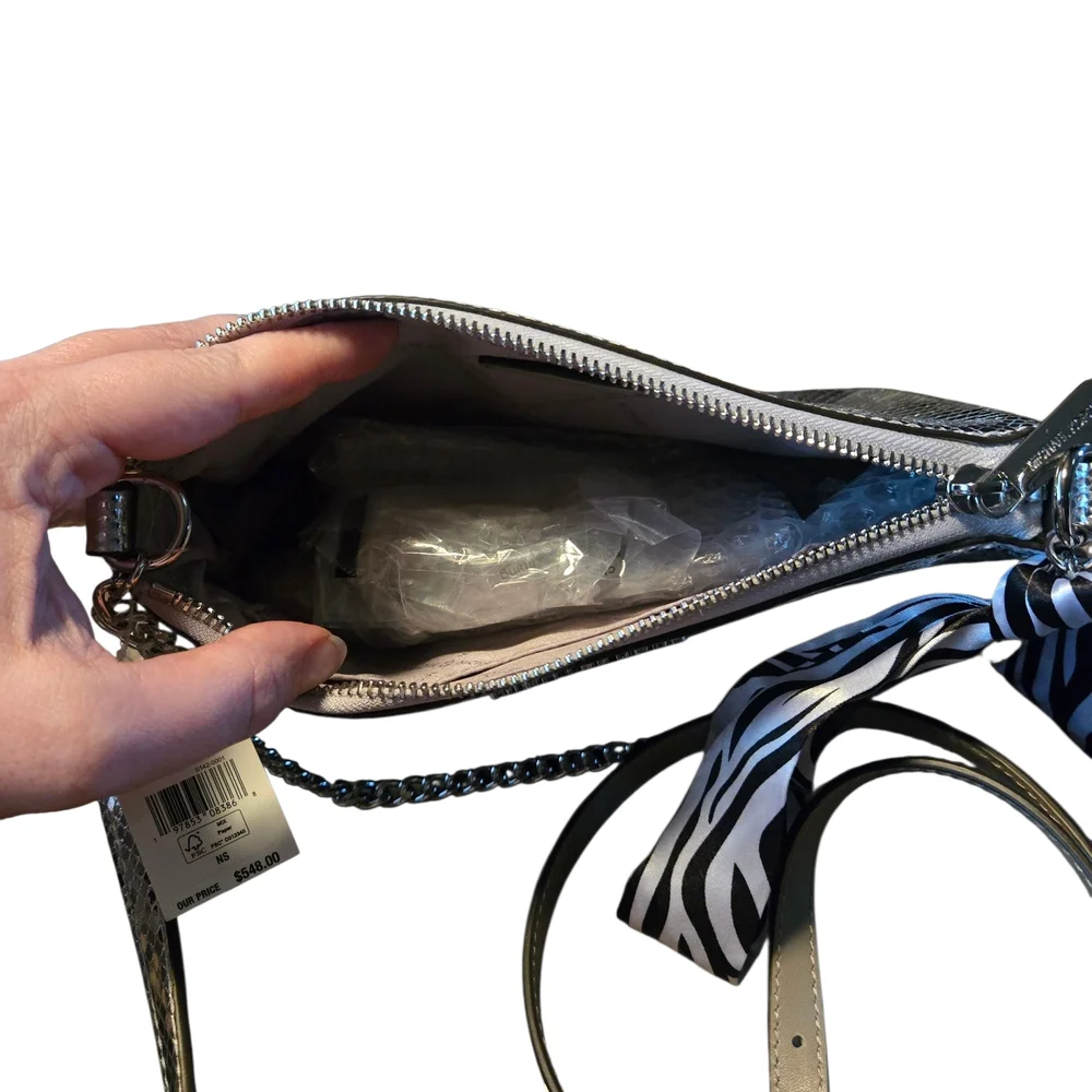 Michael Kors Silver Crossbody Bag